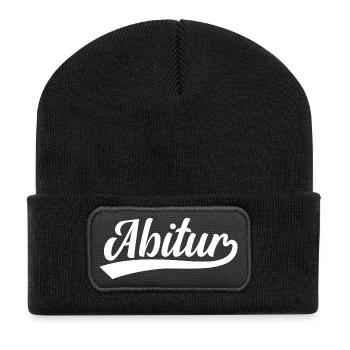 Abitur - Recycelte Patch Beanie - Schwarz - Vorne