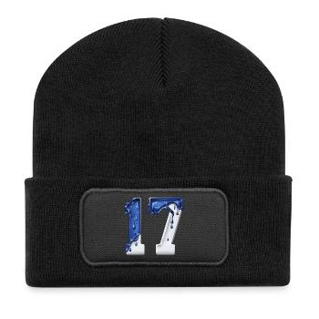 NO. 17 NUMBER 17 BLUE WHITE 17TH BIRTHDAY - Recycled Patch Beanie - black - Front