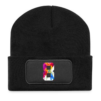 NUMBER 8 YEARS OLD 8TH BIRTHDAY - Recycled Patch Beanie - black - Front