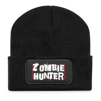 Zombie Jäger - Recycelte Patch Beanie - Schwarz - Vorne