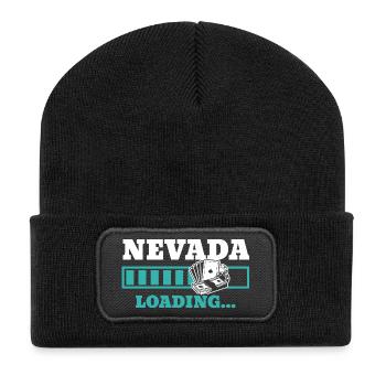 Nevada Laden USA Staat Amerika Reisen Nevadan - Recycelte Patch Beanie - Schwarz - Vorne