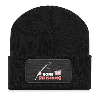 Gone Phishing - Recycelte Patch Beanie - Schwarz - Vorne