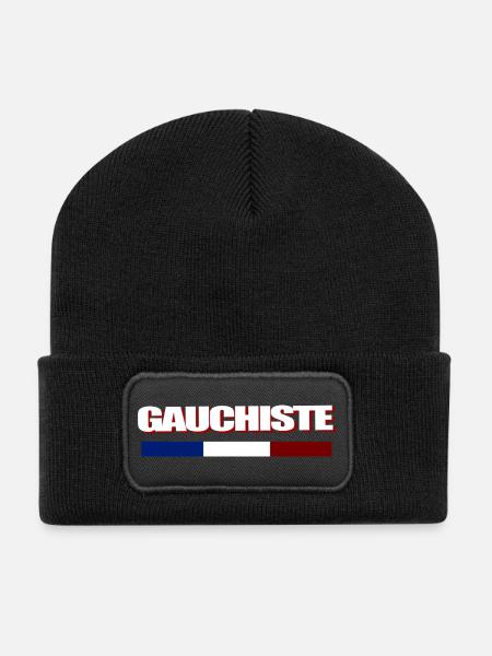 Gauchiste - Beanie recyclé à patch - noir