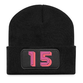 15. 15 ANS. 15e ANNIVERSAIRE. ANNIVERSAIRE 15 ANS. - Beanie recyclé à patch - noir - Devant