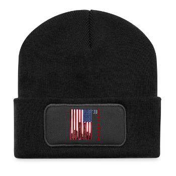 11 September - Patriot Day USA Gedenken - Recycelte Patch Beanie - Schwarz - Vorne