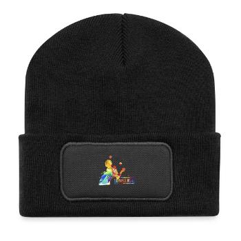 Flotter Jongleur Zirkusauftritt - Recycelte Patch Beanie - Schwarz - Vorne