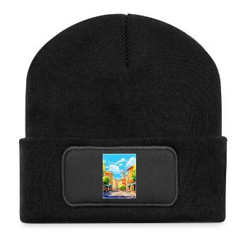 Aix En Provence France Vintage Travel Poster WPA - Recycled Patch Beanie - black - Front