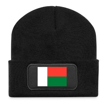 Madagaskar - Recycelte Patch Beanie - Schwarz - Vorne