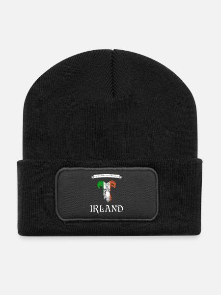 Ireland Irland irisch - Recycelte Patch Beanie - Schwarz