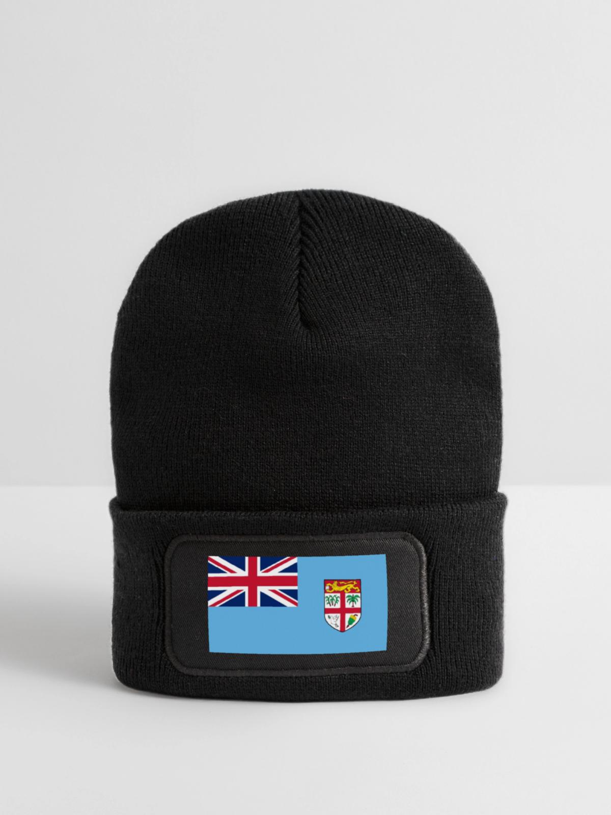 Fidschi - Recycelte Patch Beanie - Schwarz - Vorne