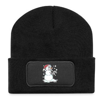 Snowman funny - Recycled Patch Beanie - black - Front