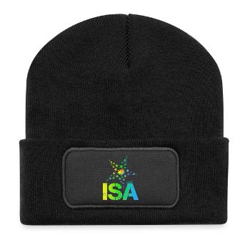 Isa Geburtstag Isabell - Recycelte Patch Beanie - Schwarz - Vorne