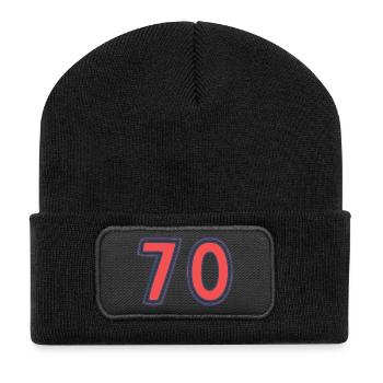 70. 70 YEARS. 70TH ANNIVERSARY. 70TH ANNIVERSARY. - Recycled Patch Beanie - black - Front
