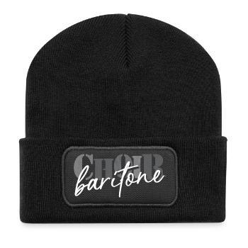 Choir - Baritone singer - Recycelte Patch Beanie - Schwarz - Vorne