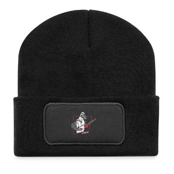 Beherzter Kammerjäger Wanzenjagd - Recycelte Patch Beanie - Schwarz - Vorne