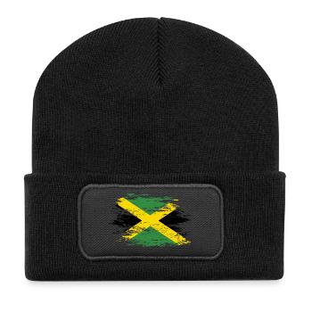 Jamaica flag used - Recycled Patch Beanie - black - Front