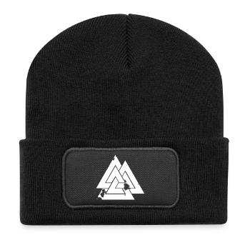 Valknut - Recycelte Patch Beanie - Schwarz - Vorne