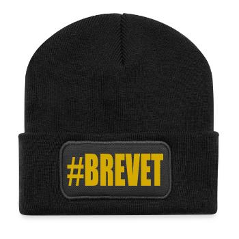 FERRY. BACCALAUREAT. PATENT. DNB. EXAMINATION. WELL DONE - Recycled Patch Beanie - black - Front