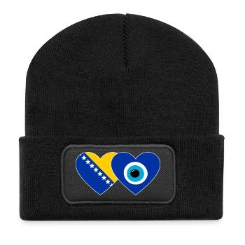 Drapeau de Bosnie Nazarpearl - Beanie recyclé à patch - noir - Devant
