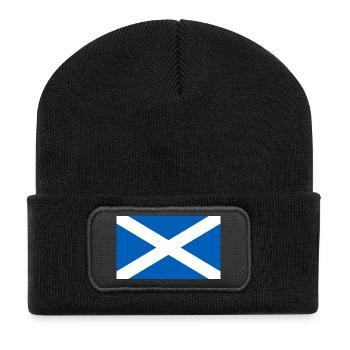 Schottland - Recycelte Patch Beanie - Schwarz - Vorne