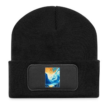 Bodo Norvège Affiche de voyage vintage WPA Art Souvenir - Beanie recyclé à patch - noir - Devant