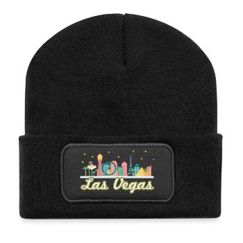 Las Vegas Strip - Recycelte Patch Beanie - Schwarz - Vorne