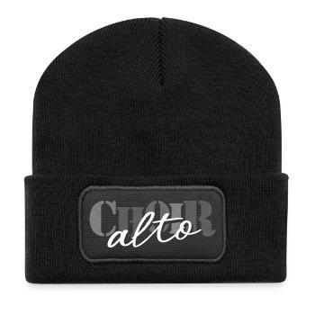 Choir -Alto singer - Recycelte Patch Beanie - Schwarz - Vorne