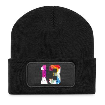 COLORED NUMBER 13 COLORFUL 13TH BIRTHDAY - Recycled Patch Beanie - black - Front