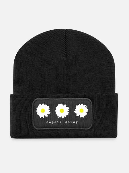 oopsie daisy.² - Recycelte Patch Beanie - Schwarz
