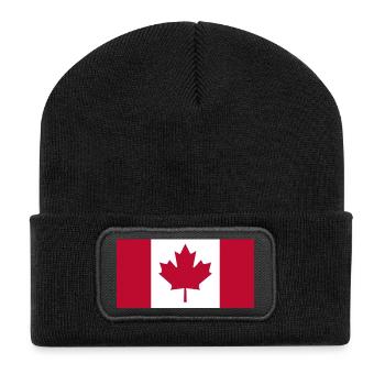 Canada Flag Flag Maple Canada Day 1867 Toronto - Recycled Patch Beanie - black - Front