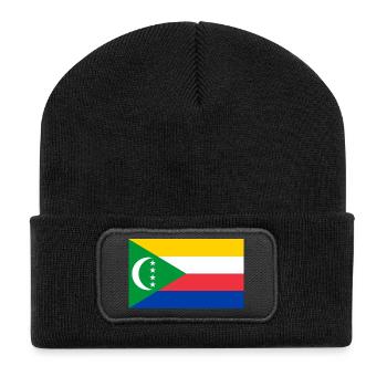 Komoren - Recycelte Patch Beanie - Schwarz - Vorne