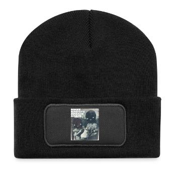 Make racists afraid again Fuck Nazis Racism FCK - Recycled Patch Beanie - black - Front