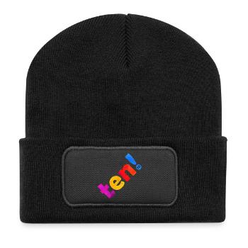 ZEHN 10 JAHRE 10. GEBURTSTAG - Recycelte Patch Beanie - Schwarz - Vorne