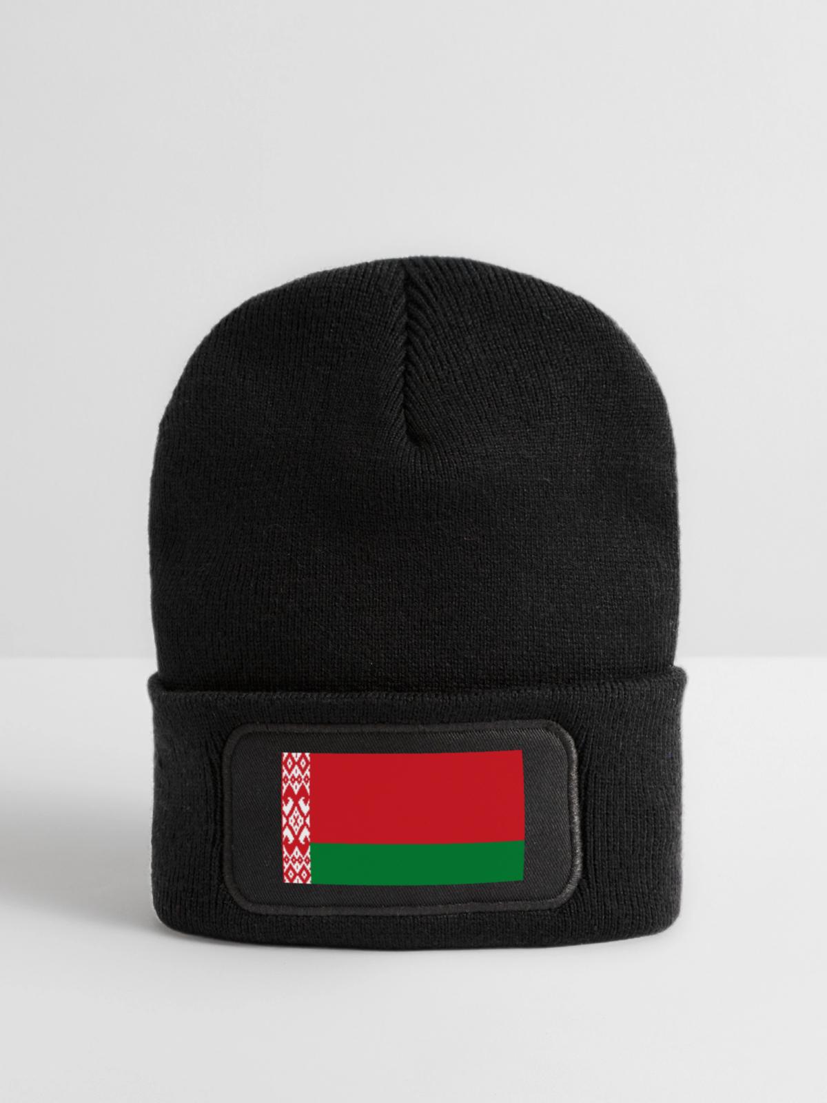 Belarus - Recycelte Patch Beanie - Schwarz - Vorne
