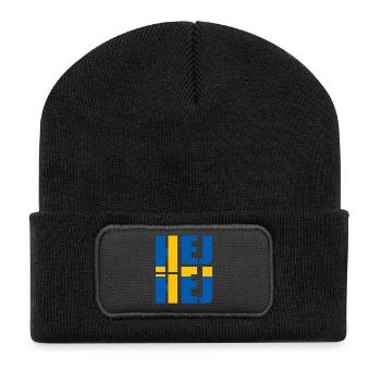 SWEDISH HEJ HEJ SWEDEN - Recycled Patch Beanie - black - Front