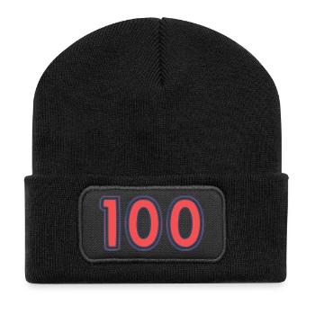100. 100 YEARS. 100th ANNIVERSARY - Recycled Patch Beanie - black - Front