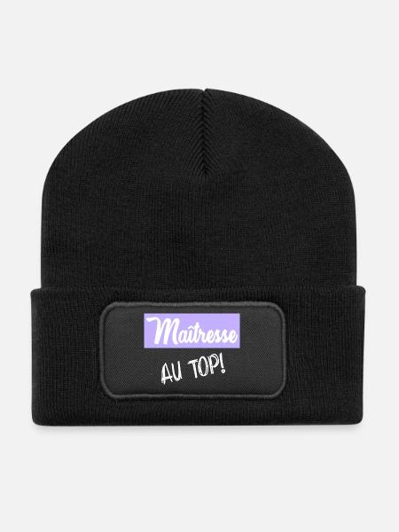 MAÎTRESSE - Beanie recyclé à patch - noir