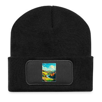 Ardennes France Vintage Voyage Poster Souvenir WPA - Beanie recyclé à patch - noir - Devant