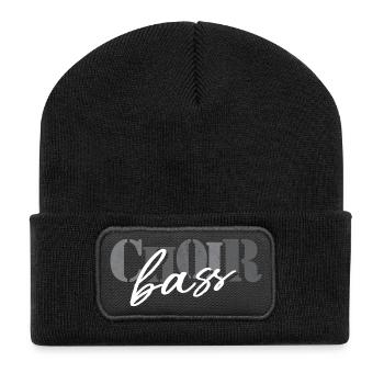 Choir - Bass singer - Recycelte Patch Beanie - Schwarz - Vorne