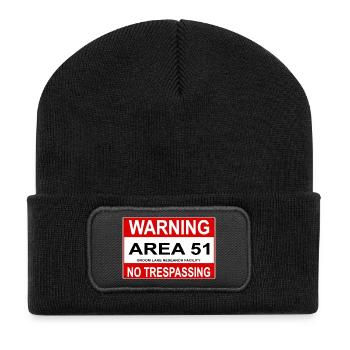 AREA 51 Shield - Recycled Patch Beanie - black - Front