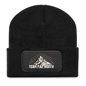 Team Far North | Nordland | Norden - Recycelte Patch Beanie - Schwarz - Vorne