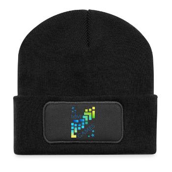 I love games - Recycelte Patch Beanie - Schwarz - Vorne