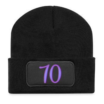 70. 70 YEARS. 70TH ANNIVERSARY. 70TH ANNIVERSARY. - Recycled Patch Beanie - black - Front