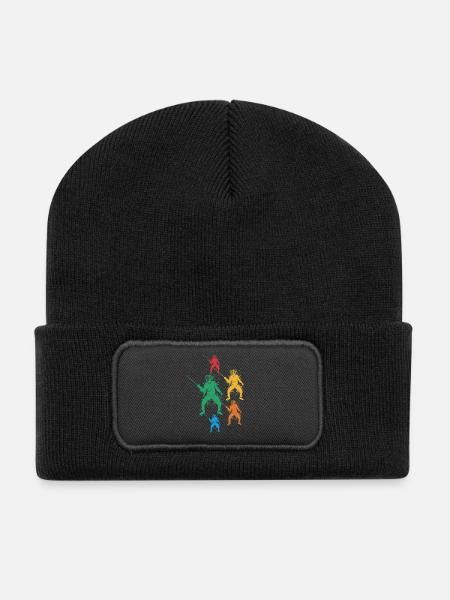 Fechter Fecht Fechtmeister Jungen Kinder Fechten - Recycelte Patch Beanie - Schwarz