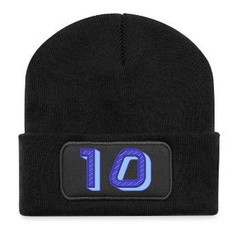 10. 10 YEARS. 10th ANNIVERSARY. 10 YEAR ANNIVERSARY. - Recycled Patch Beanie - black - Front
