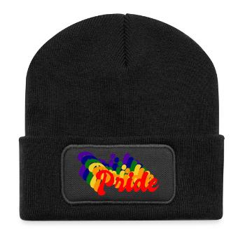 Pride LGBT Retro - Recycled Patch Beanie - black - Front