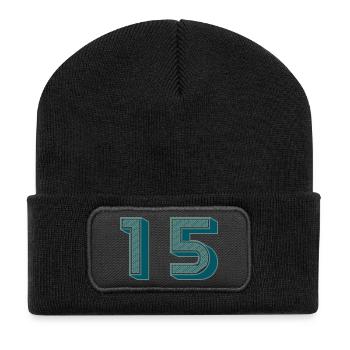 15 - Recycelte Patch Beanie - Schwarz - Vorne