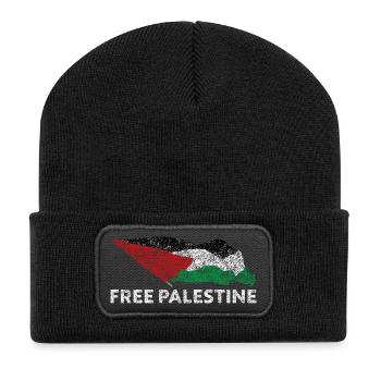 Palestine libre - Beanie recyclé à patch - noir - Devant