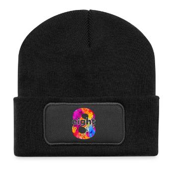 HUIT 8 ANS GARÇON 8E ANNIVERSAIRE - Beanie recyclé à patch - noir - Devant
