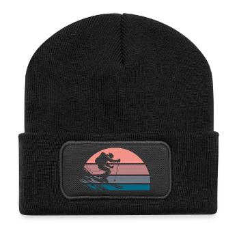 Powderday - Recycelte Patch Beanie - Schwarz - Vorne